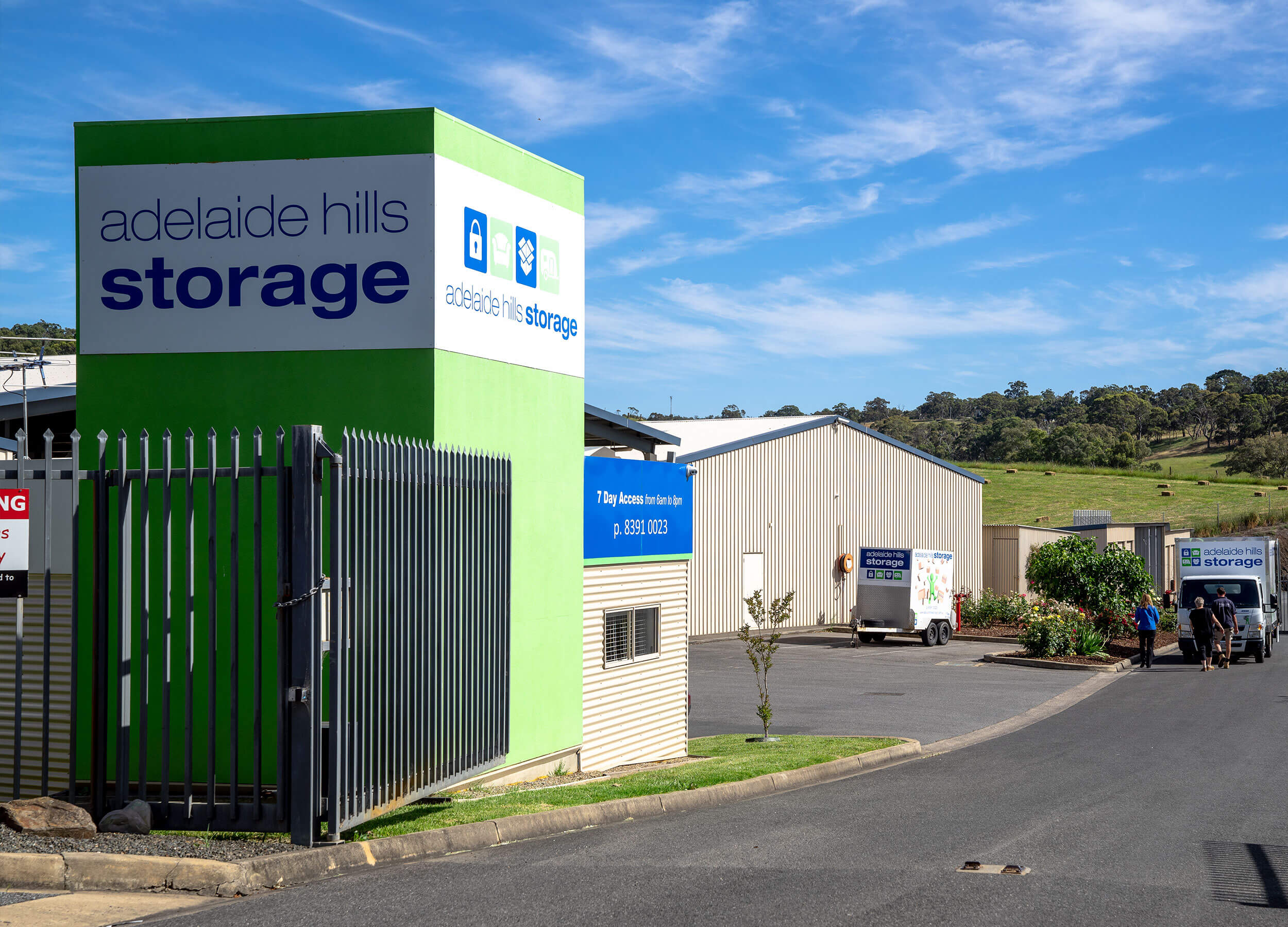 Adelaide Hills Storage main gate entrance